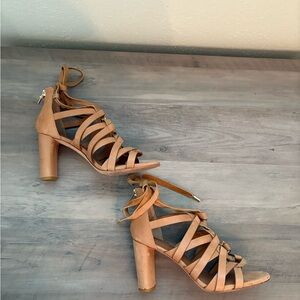ANTONIO MELANI Tan Strappy Heels